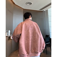 PU皮衣外套男春秋款短款机车服潮牌高级感飞行员夹克，男装夹克，星座410-7