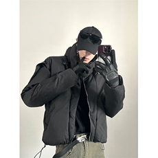 网络图现货！立领金属扣短款棉服外套高级设计感棉服RY113-P110，男装棉衣，星座1005-6
