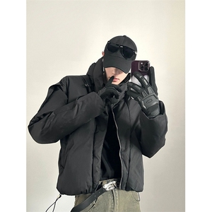 网络图现货！立领金属扣短款棉服外套高级设计感棉服RY113-P110图片