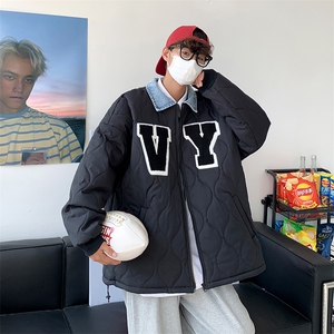 冬季新款设计感拼接棒球服情侣潮流ins衬衫领袄外套  W6252-P75图片