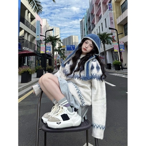 北欧费尔岛红色毛衣男女潮牌情侣装针织衫秋冬圣诞毛线衣 MY369图片