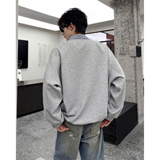 现货WY10145-特P48加绒P55秋冬设计感宽松大码卫衣男上衣外套，女装短外套，电商A059