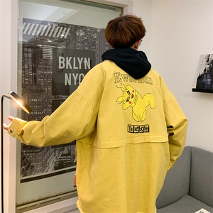 男士外套新款港风外套洗水棉夹克秋冬款百搭大码外穿衣服图片