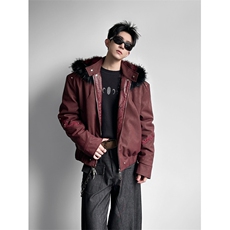 已安排赤焰重磅刺绣pu加厚保暖座山雕外套棉服夹克冬mj1115-p198，男装夹克，电商B288