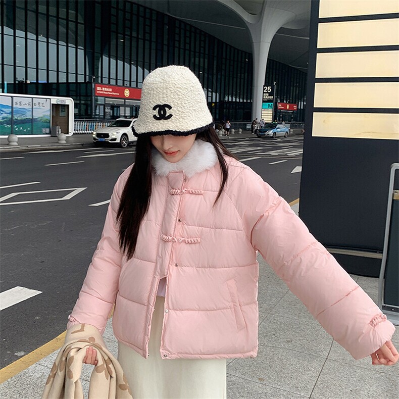 CC084-P100新中式风盘扣棉服女冬季新款短款面包服外套棉衣潮,男装棉衣,星座911-3