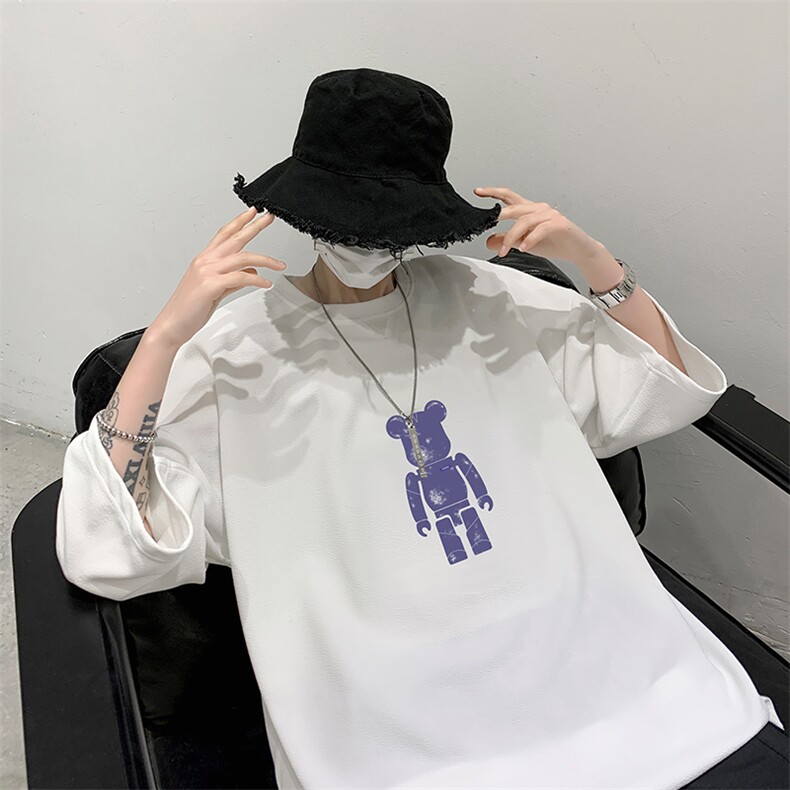 Q11242-P30 春夏季七分袖t恤男大码五分袖男短袖中袖   大皂风图片