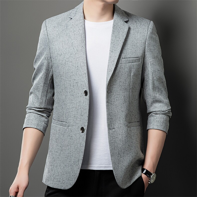 西装外套男士2026年秋季新款单西礼服春秋高端正装休闲西服男,男装西服套装,钱塘6003（原4033）