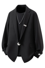 金属搭扣大码M-5XL西服男成分96%聚酯纤维4%氨纶XF78126P95控148，男装西服，星座227-7