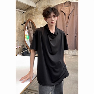 纯色潮男简洁个性潮搭T恤  A071-T27-P30图片
