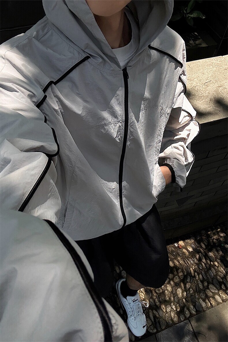 UPF50+连帽防晒衣5X4022-TP4579防紫外线轻薄透气皮肤衣男,男装夹克,电商A102
