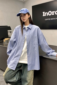 港风衬衫长袖耐磨格子衬衫休闲百搭MD-H522-特批40控69图片