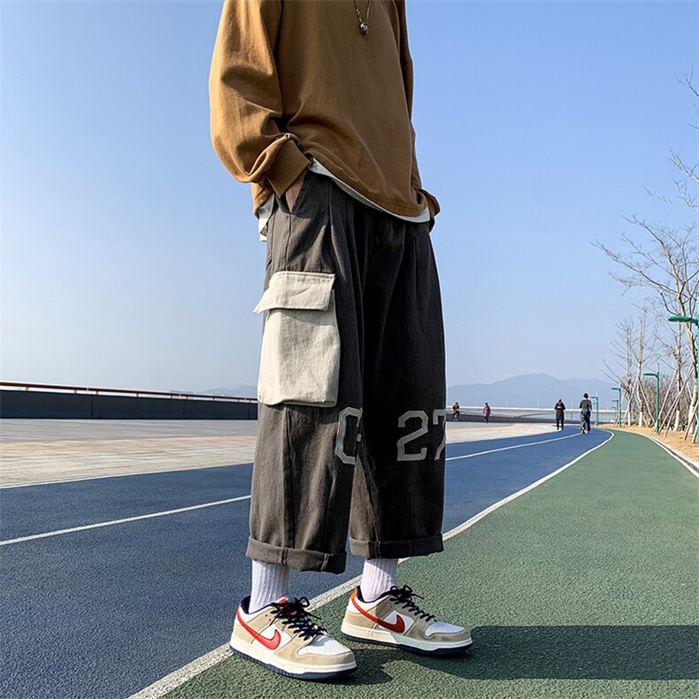 男春秋季休闲纯棉工装裤长裤K70P35,男装休闲裤,星座1116-2