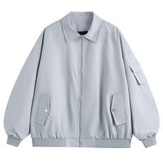 光板得物唯品二开春装个性袖子弹力褶皱翻领夹克外套F603TP65，男装夹克，电商A247B