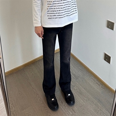 cleanfit裤子高街潮牌水洗微喇叭牛仔裤修身直筒痞帅长裤，男装牛仔裤，星座310A-4