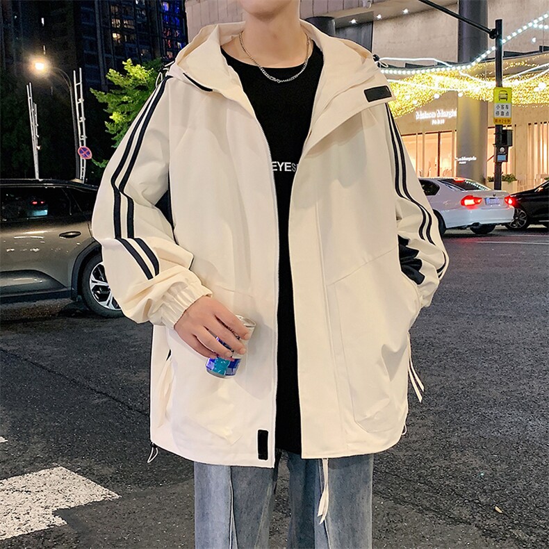 秋季新款二开宽松夹克男撞色三防冲锋衣外套DSA157B-JK7832-特P75图片