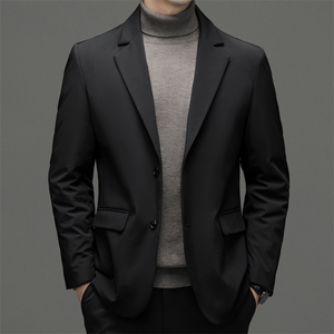男装羽绒服冬季2023新款中年爸爸装商务休闲男士上衣加厚保暖外套图片