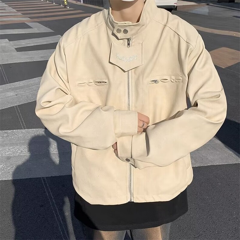 港风文艺牛仔夹克男春秋宽松潮流长袖外套,男装夹克,星座716-2