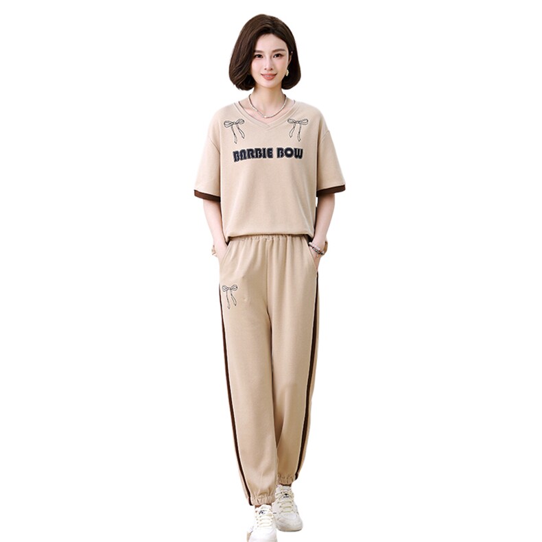 时尚休闲女装套装舒适百搭两件套显瘦宽松运动服,女装套装/套裙,叶笙衣