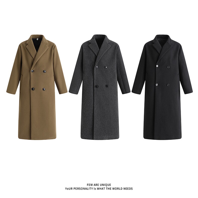 秋冬新款D5567-TP115168毛呢大衣韩风休闲中长款大翻领外套，男装毛呢大衣，电商A102