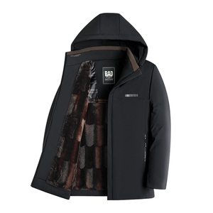 中老年冬季棉服男御防寒服加绒加厚保暖棉袄中年爸爸棉衣外套图片