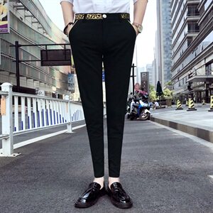 2021夏装新款品质夜店发型师潮男休闲裤A450图片