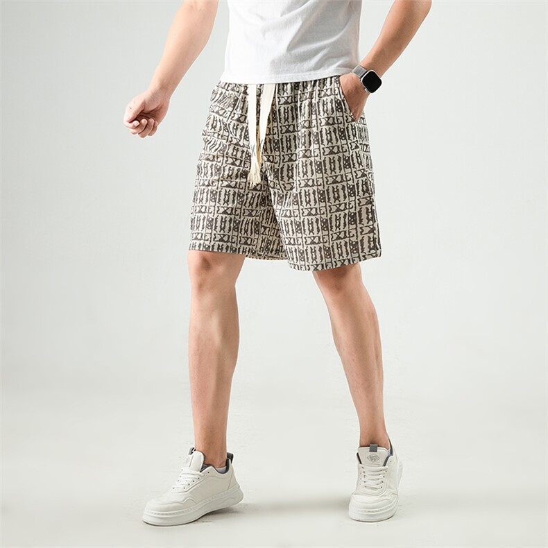 ！现货YK86082-P222025夏季新款男士印花短裤,男装牛仔裤,电商A086-1
