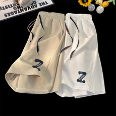 提花五分裤男2025夏季新款字母短裤大码宽松抖音2525A-P25，男装牛仔裤，星座207