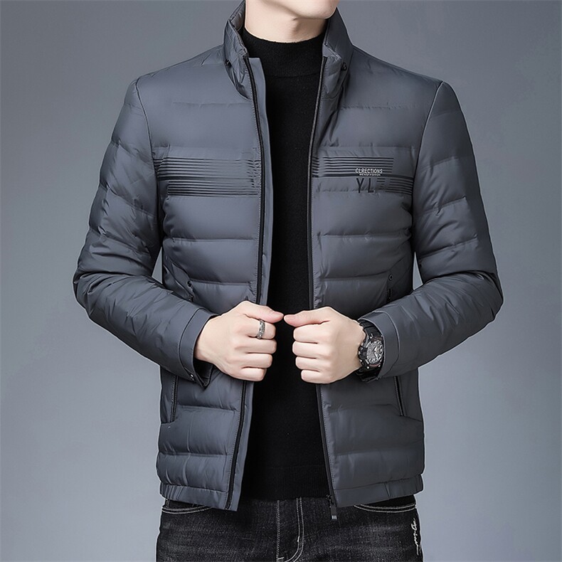 中年立领羽绒服冬季休闲白鸭绒外套2023新款爸爸装SFT92958-P240，男装羽绒服，电商B212（原钱塘6029）