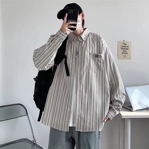 长袖衬衫春款男港风潮流C305P33图片
