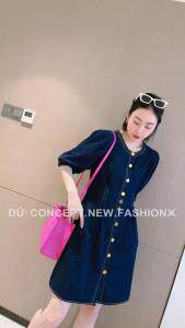 薄款牛仔，连衣裙欧韩，女装连衣裙，靓依蝶菲