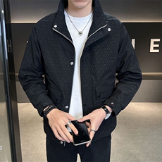 2025秋新款夹克男士印花立领外套男休闲上衣B317/55815/P108，男装夹克，电商B317
