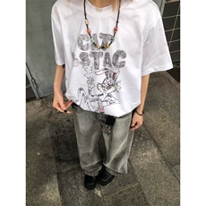 潮牌做旧直筒阔腿裤宽松复古牛仔裤-NZ614-网络图，男装牛仔裤，星座1002-2