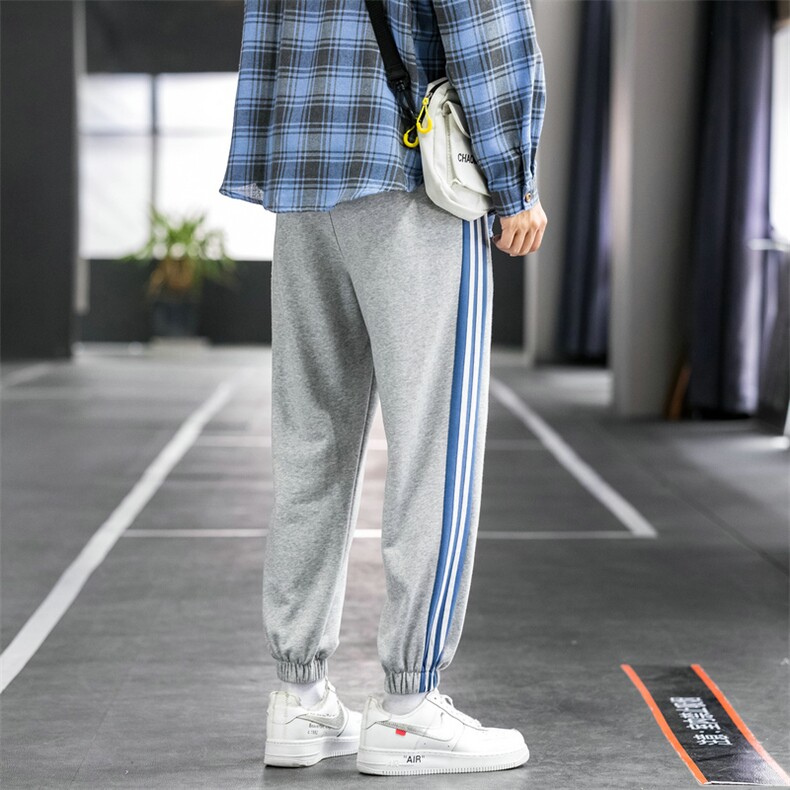 2021春秋季新款休闲裤男韩版宽松九分裤条纹裤子小脚裤潮DS881T,男装休闲裤,电商A102