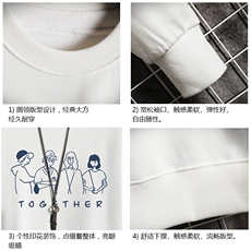 S6191-P28加绒款-P33秋季圆领卫衣男大码韩版宽松长袖外套网格，男装卫衣，电商A040A