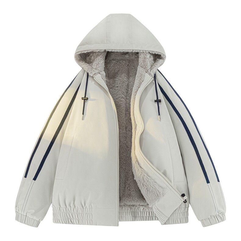 2025复古加绒毛领棉衣冬季新款座山雕宽松连帽派克棉服M2556p88,男装棉衣,电商D315