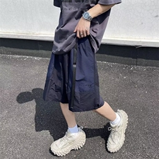 夏季户外山系纯色短裤男潮牌ins速干宽松休闲五分裤运动男，男装牛仔裤，星座716-4
