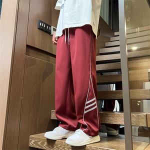 得物二开 春季新款撞色侧条纹伞兵裤宽松直筒休闲运动裤 K503-P32图片