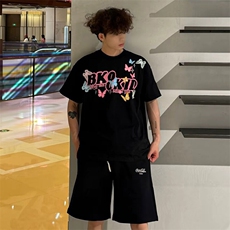 万针全刺绣工艺抖音得物高品质260克重磅纯棉双纱美式高街短袖T恤，男装T恤，电商A486-1