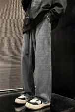 加绒重磅卫裤冬季男雪尼尔灯芯绒裤垂感阔腿裤993Ap65，男装休闲裤，电商D315A