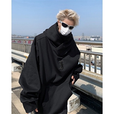 高街高领卫衣男秋冬季设计感连帽外套情侣上衣Y76770-p45-加绒p55，女装短外套，星座1008-1