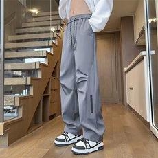 男士秋季冲锋裤男宽松抽绳休闲裤子潮流长裤青年A266-KZ8023-P45，男装休闲裤，电商A266