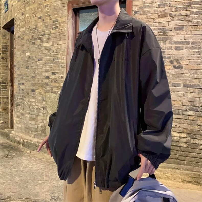 春秋季休闲外套日系ins炫彩反光夹克男潮宽松百搭上衣W3640-P52,男装夹克,星座512-2