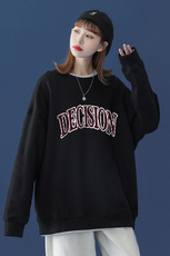 春季小众衣服2024年新款韩版字母宽松显瘦长袖卫衣W167P30控48，男装卫衣，A247A