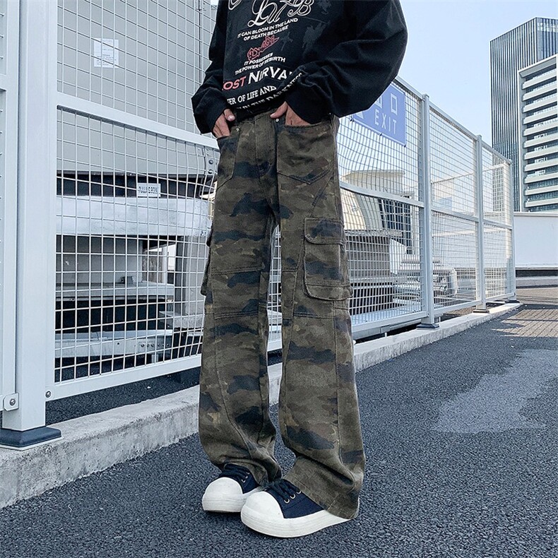 美式复古新款迷彩立体线条多口袋工装裤G141P56，男装工装外套，星座1116-2