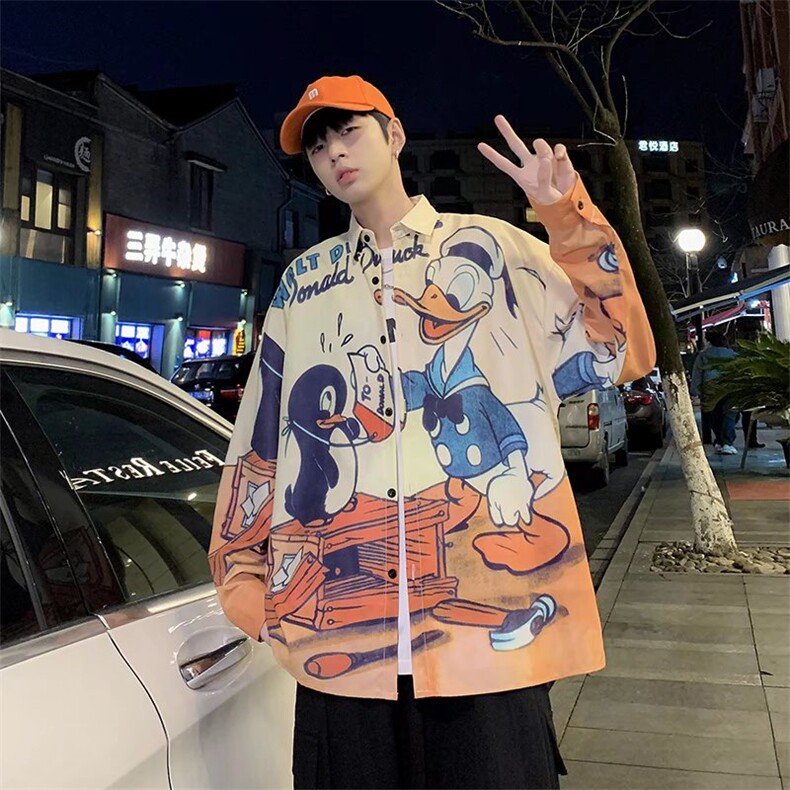 长袖衬衫春款男港风潮流S25P38,男装衬衫,星座1116-2