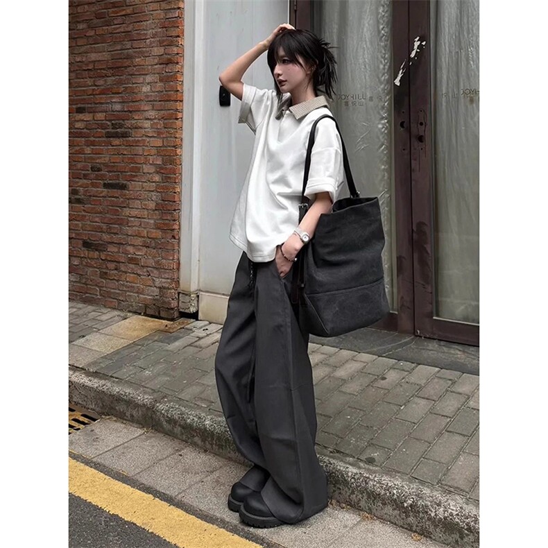 得物抖音高品质二开夏季美式潮牌假两件格子衬衫翻领高街短袖T恤,男装T恤,电商A486