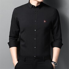 2023春秋季新款潮流纯色衬衫男宽松休闲长袖外套中青年男装衬衣潮图片