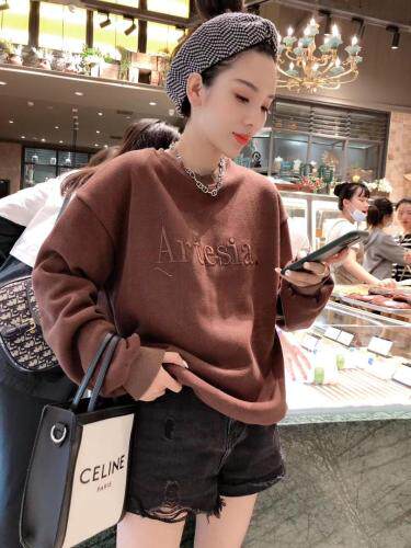 刺绣加绒卫衣，女装卫衣/绒衫，一杭