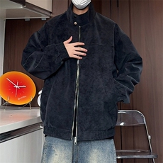 PY5027/特P60秋装立领皮衣夹克男女复古立领扎染宽松情侣外套，男装夹克，电商A141