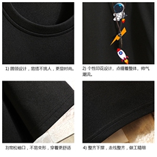 TK28165-P25春夏季七分袖t恤男大码五分袖男短袖中袖砖墙挂拍，男装T恤，电商A040A